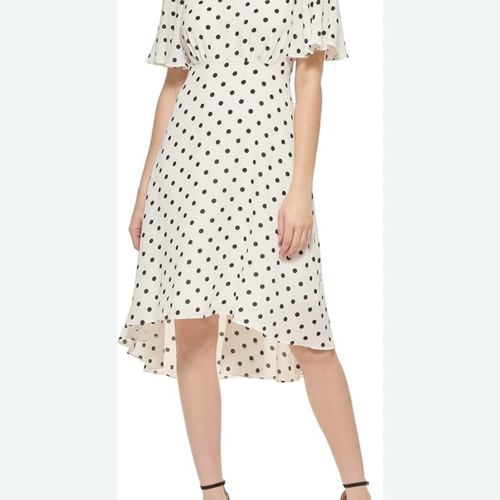 Eliza J Polka Dot Midi Dress